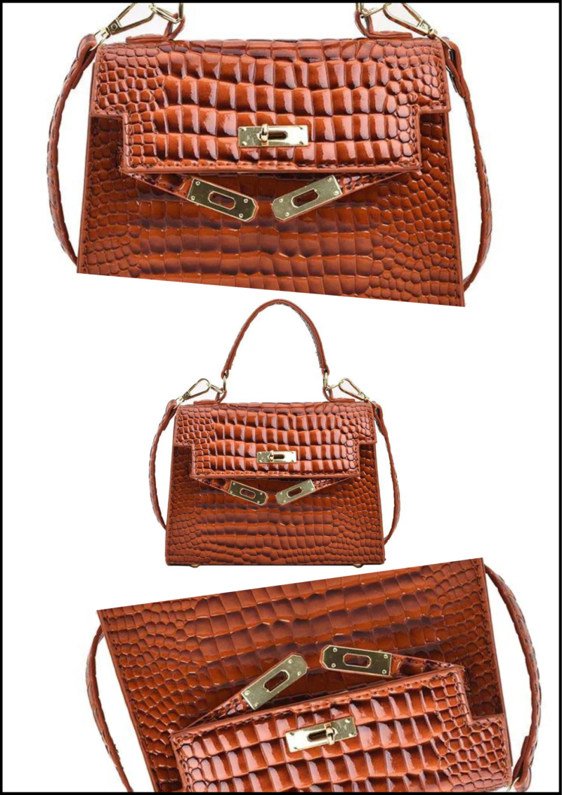 Women's Fashion, All Seasons Accessory, PU Leather Bag, Plaid Design, Streetwear Style, Square Lock Clasp, Handbag, Casual Chic, Trendy Urban, Playful Sophistication, Contemporary Fusion, Sustainable Material, Spacious Interior, Durable PU Leather, Secure Lock Clasp, Luxurious Texture, Bold Fashion Statement, Structured Design, Versatile Styling Option.